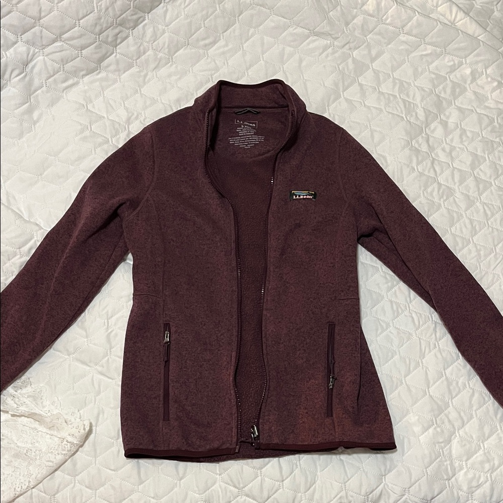 L.L. Bean Women's Deep Burgundy fleece lined Jacket